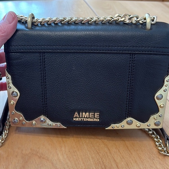 Aimee Kestenberg Black Leather Box Purse - Picture 2 of 10